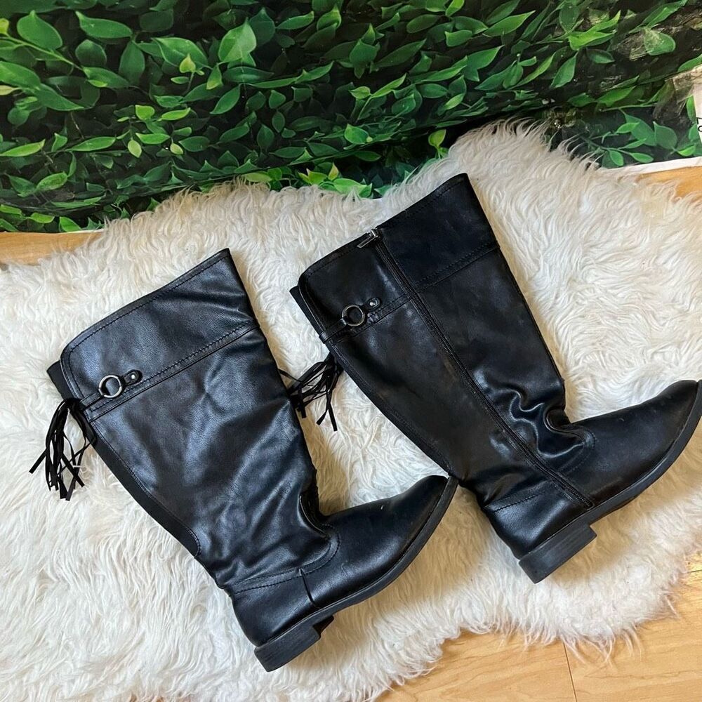 Fall & Winter black riding boots size 9W